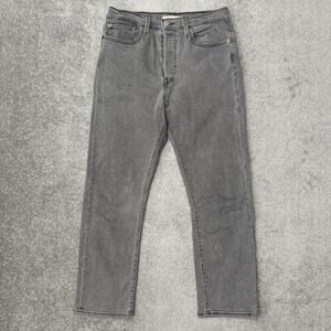 Levi's Wedgie Straight Jeans Womens 30x28 Gray High Rise Stretch Denim Red Tab